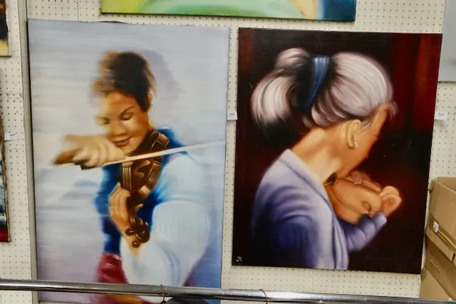 2 tableaux "la violoniste"