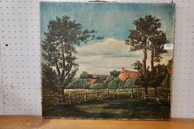 1 Ölgemälde "Heidelandschaft" sig.