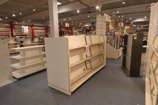 Verkaufsregal, doppelseitig, ohne Inhalt