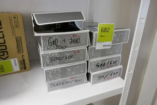 Lot of toner cartridges type TN246 (cyan, magenta, yellow) and TN242