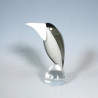 LIVIO SEGUSO (GEB. 1930). für Gralglashütte (Fischer & Seyfang, Dürnau/Göppingen), Glaskunst-Skulptur „Tukan“, 1970er.