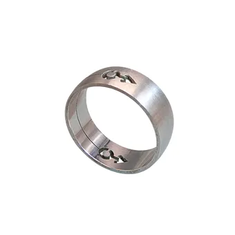 SILBERNER BANDRING MIT MARS- / MÄNNERSYMBOL.