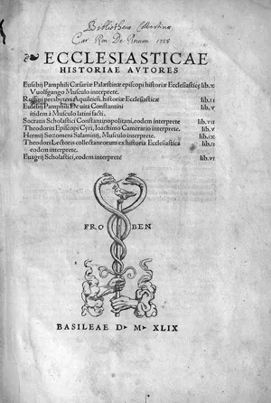 Eusebius z Kaisareie – Ecclesiasticae historiae autores
