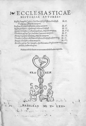 Eusebius z Kaisareie – Ecclesiasticae historiae autores