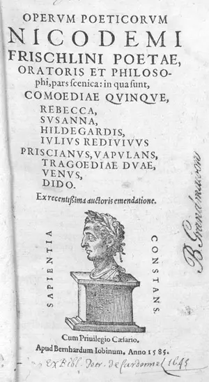 Фришлин, Никодемус – Operum poeticorum