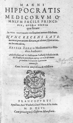 Hippocrates – Opera omnia quae extant in VIII sectiones ex Erotiani mente distributa