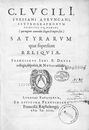 Луцилий, Гай – Satyrarum quae supersunt reliquiae