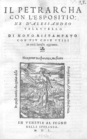 Petrarca, Francesco – Il Petrarcha con l'espositione d' A. Vellutello. Di novo ristampato