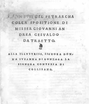 Petrarca, Francesco – Il Sonetti del Petrarcha colla spositione di Misser Giovanni Andrea Gesualdo