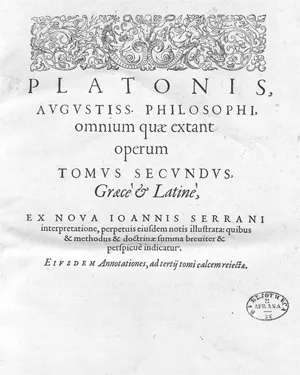 Platon – Opera quae extant omnia (Bände II und III)