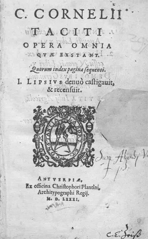 Tacite, Cornelus – Opera Omnia quae Exstant