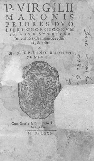 Vergilius Maro, Publius – Priores duo libri georgicorum