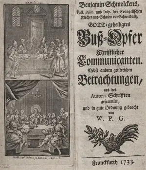Schmolcke, Benjamin – Gott-geheiligtes Buß-Opfer Christlicher Communicanten
