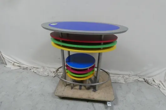 Blickpunkt Sport standing desk and side table, without roller board