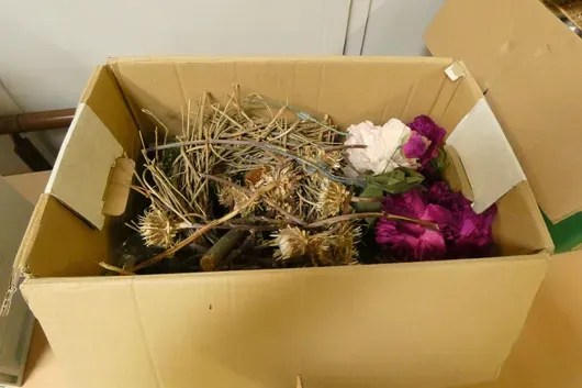 Konvolut Trocken- und Kunstblumen