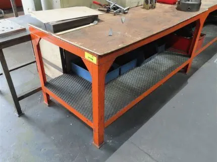 1 metal workbench, approx. 170 x 80 cm