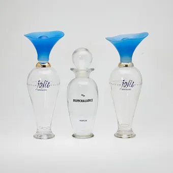 MÄURER & WIRTZ. Konvolut Großfacticen / Flacons, Glas, Kunststoff, 1960er Jahre, Deutschland. (3).