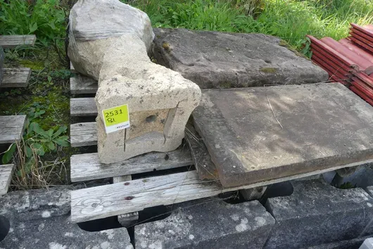 Pallet with contents - stone building elements