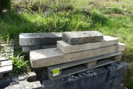 Pallet with contents - stone building elements
