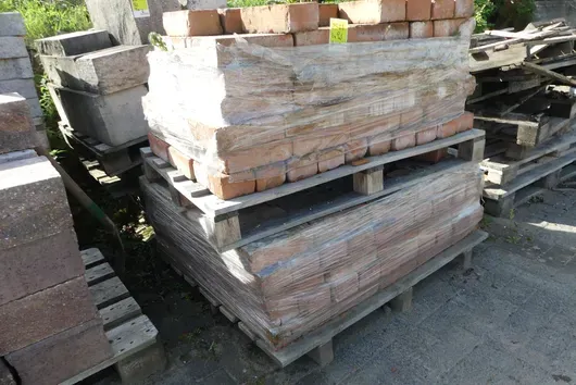 Pallet with contents - stone building elements