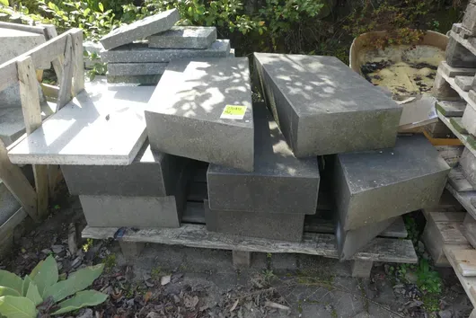 Pallet with contents - stone building elements