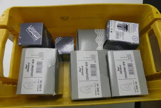 Sanitary assortment (Ideal Standard Cerasprint New kits, Wasserkraft push-up waste set)