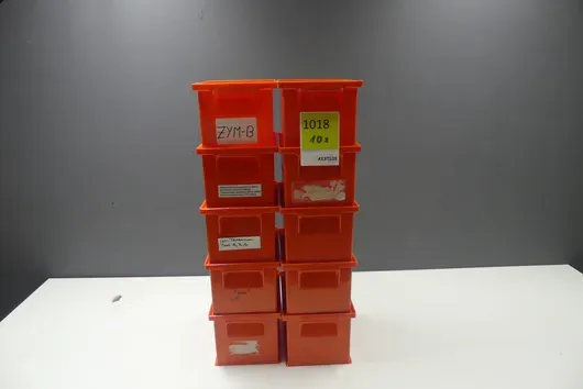 10x stacking boxes, orange