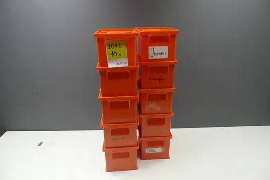 10x bacs empilables, orange