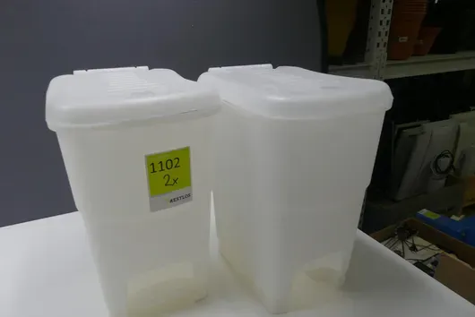 2x Tretmülleimer, Kunststoff