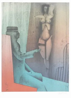 PAUL WUNDERLICH (1927-2010). Malarz i model.
