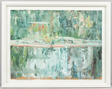 RALPH FLECK (1951-2026). 'Giverny 9/VI', olie op papier, 1993, gesigneerd.