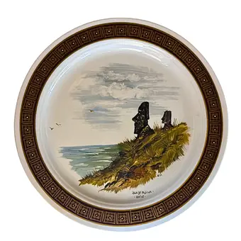 WALTER STARK. PORZELLAN-SAMMELTELLER MIT MOTIV AUS CHILE.