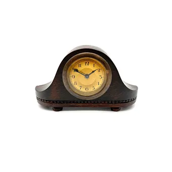 MINI MANTEL CLOCK TABLE CLOCK ALARM NAPOLEON HAT 1900-1920.