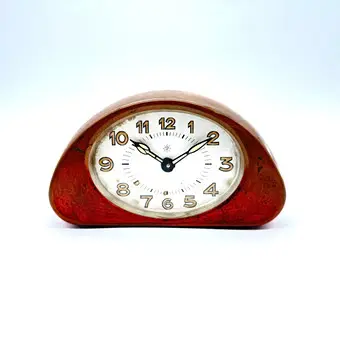 RÉVEIL DE TABLE JUNGHANS BOÎTIER EN CUIVRE ANNÉES 1920/1930.