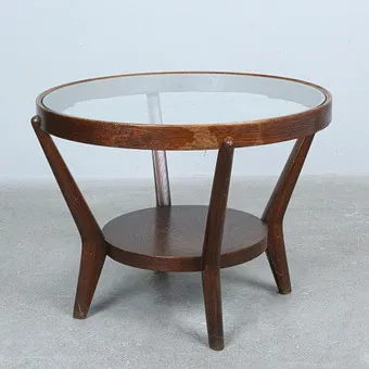 K. KOZELKA & A. KROPACEK. Interier Praha. Coffee table, Czechoslovakia, 1950s.
