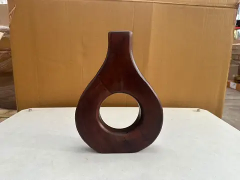 Lot of wooden vases (12 pieces)