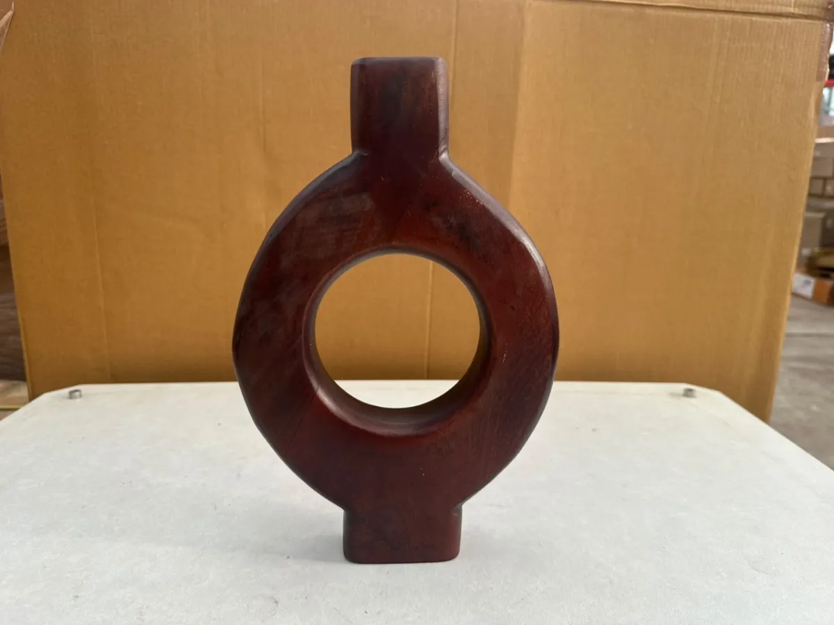 Lot of wooden vases (8 pieces)
