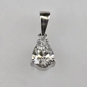 DIAMANTANHÄNGER - Weißgold 750/000, Diamant1,02 ct.