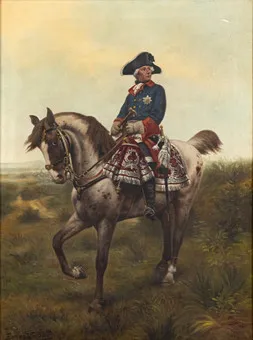 EUGEN UMBACH D'APRÈS WERNER WILHELM SCHUCH. Frédéric le Grand à cheval.