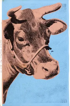 ANDY WARHOL (1928-1987), WEDŁUG. Cow, blue, Plakat dla Whitney Museum.