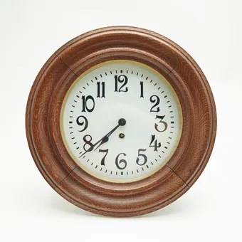 LENZKIRCH. Wall clock, wood, glass, 20th century.