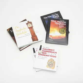 Konvolut Sachbücher zu Uhren, 1987-1995, Deutschand. (6).