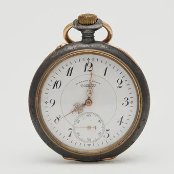 A. LANGE & SÖHNE, GLASHÜTTE 1A. Lépine-Taschenuhr, DUF Gunmetal, um 1915, Deutschland.