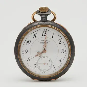 A. LANGE & SÖHNE, GLASHÜTTE 1A. Lépine-Taschenuhr, DUF Gunmetal, um 1915, Deutschland.