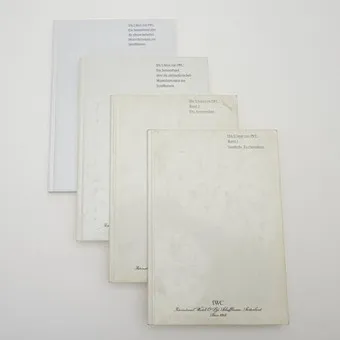 IWC. Konvolut Sammelbände, 'Die Uhren von IWC', 1982-1997, Schaffhausen, Schweiz. (4).