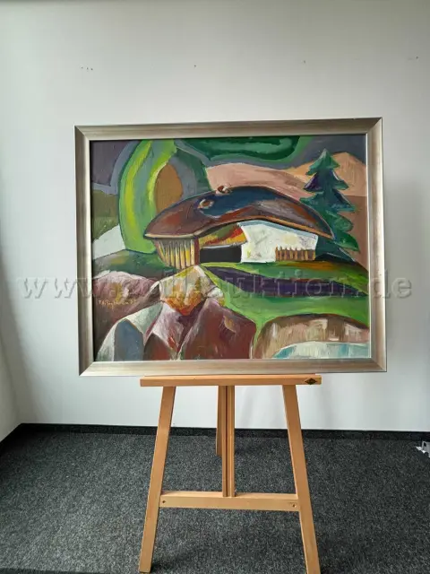 1 obraz umělce Freda Arnuse Zigldruma - Almhütte - olejomalba
