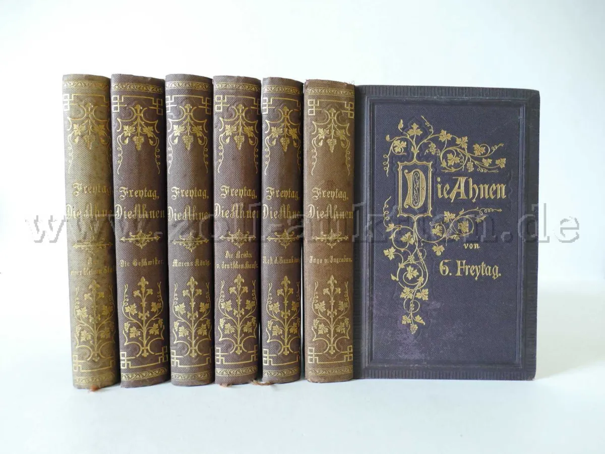 6 volumes anciens - Die Ahnen de Gustav Freytag, 1888 - 1891