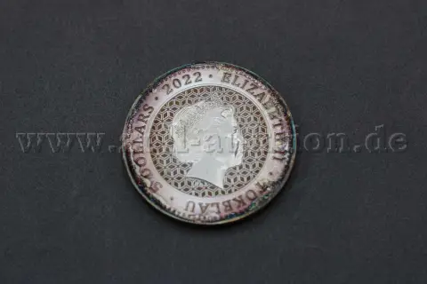 1 Silbermünze 5 Dollars - Elisabeth II "Bull and Bear" (Feinsilber 999)