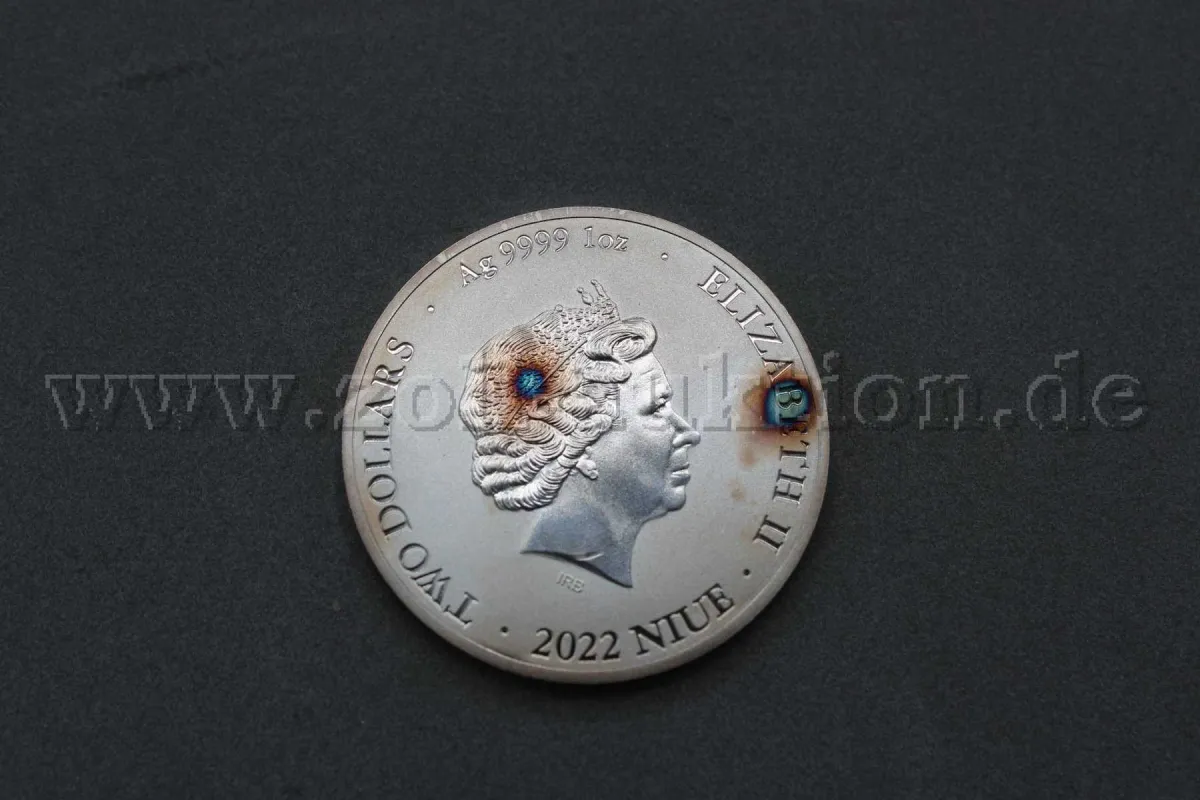 1 Silbermünze 2 Dollars - Elisabeth II Bitcoin (Feinsilber 999)