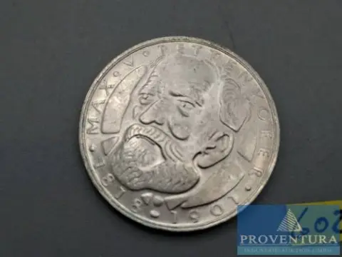 Srebrna moneta Republika Federalna Niemiec 5 DM Max Pettenkofer 1968 vz srebro .625 11,2 gr waga brutto